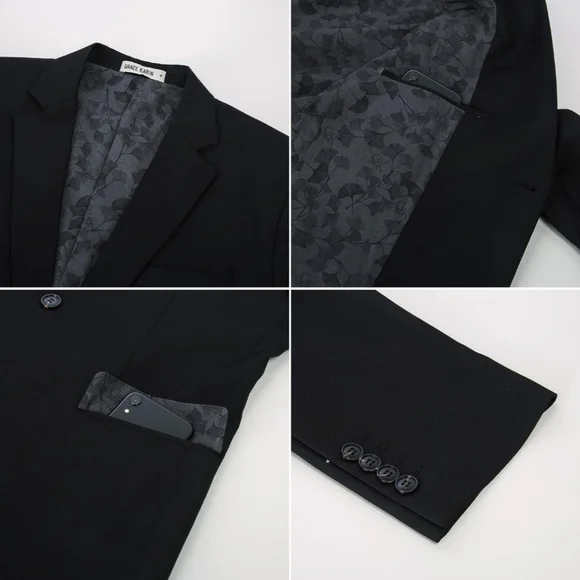 NWT GRACE KARIN Mens Casual Blazer Sport Coat Lightweight 2 Button Business Suit - Picture 4 of 11